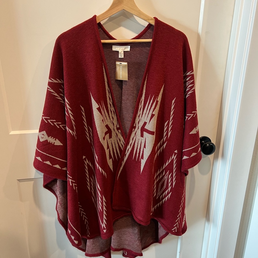 Red Patterned Women's Sweater